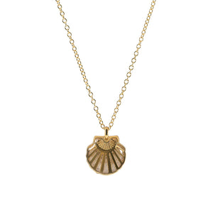 Scallop Shell Necklace - Gold
