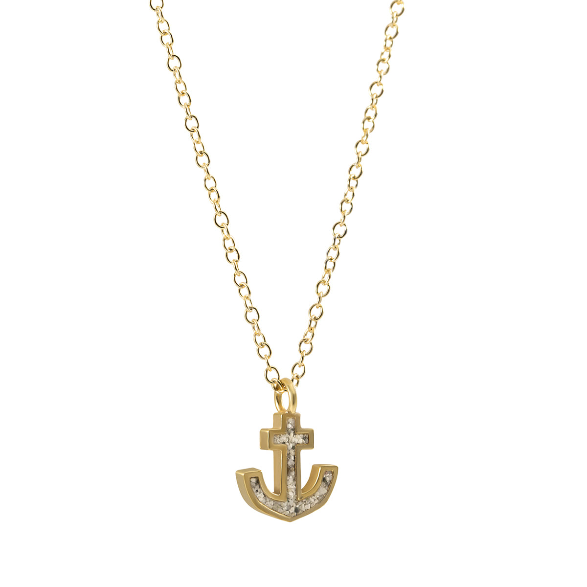 Dainty Anchor Necklace - Gold