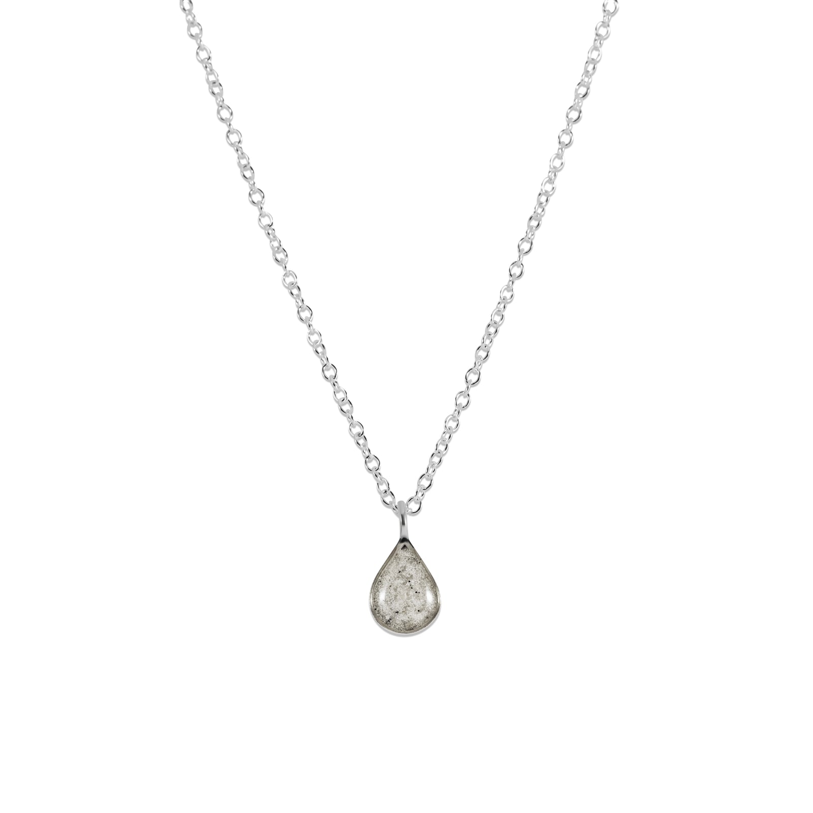 Dainty Teardrop Necklace - Silver