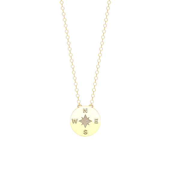 Dainty deals compass necklace