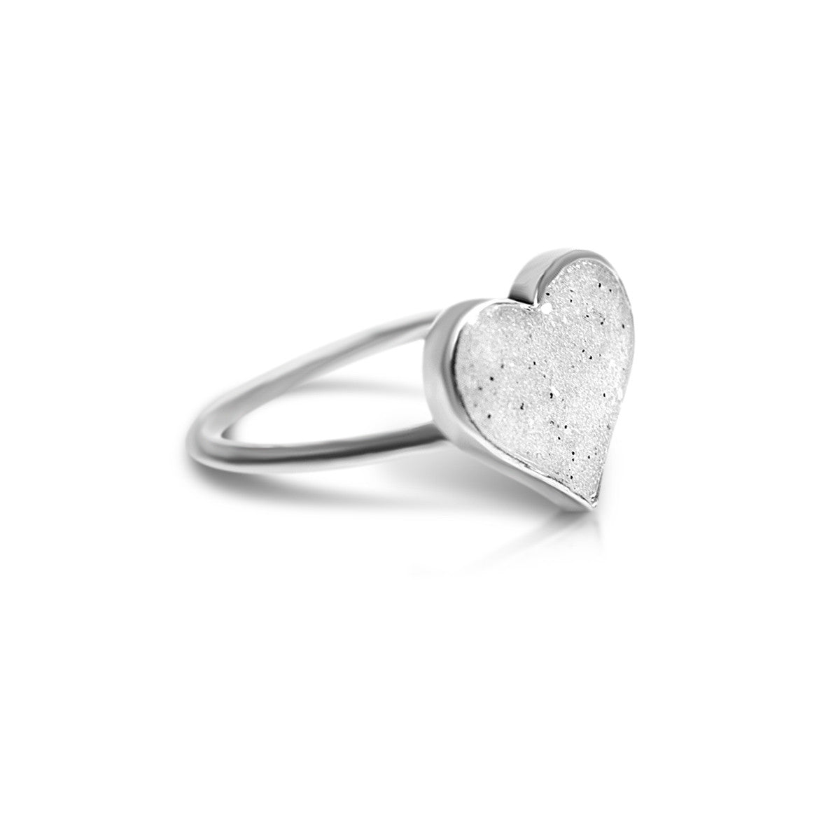 Dainty Heart Ring - Silver