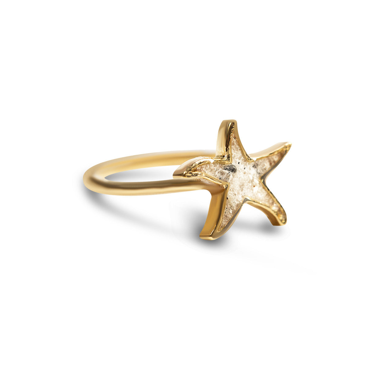 Gold sales starfish ring