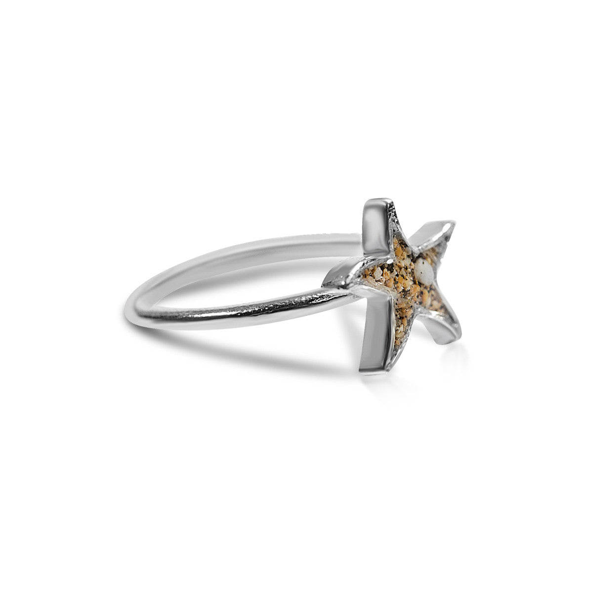 Dainty Starfish Ring - Silver