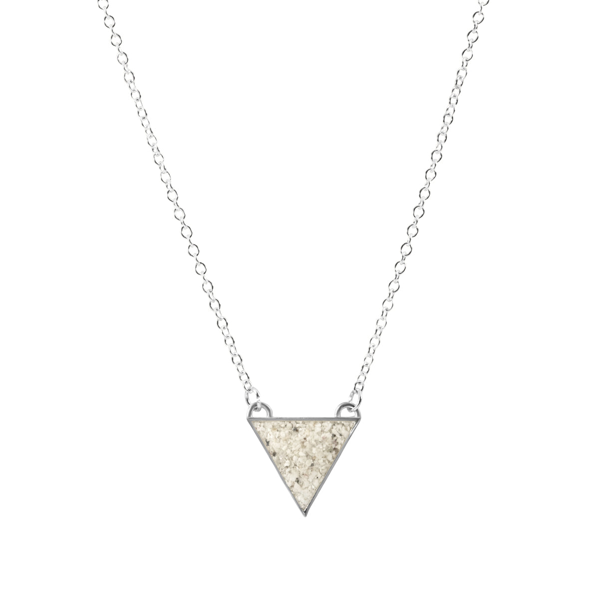 Dainty Triangle Necklace - Silver