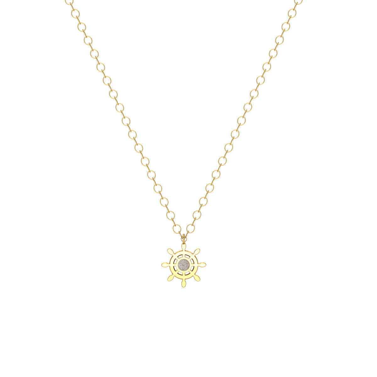 Dainty Helm Necklace - Gold