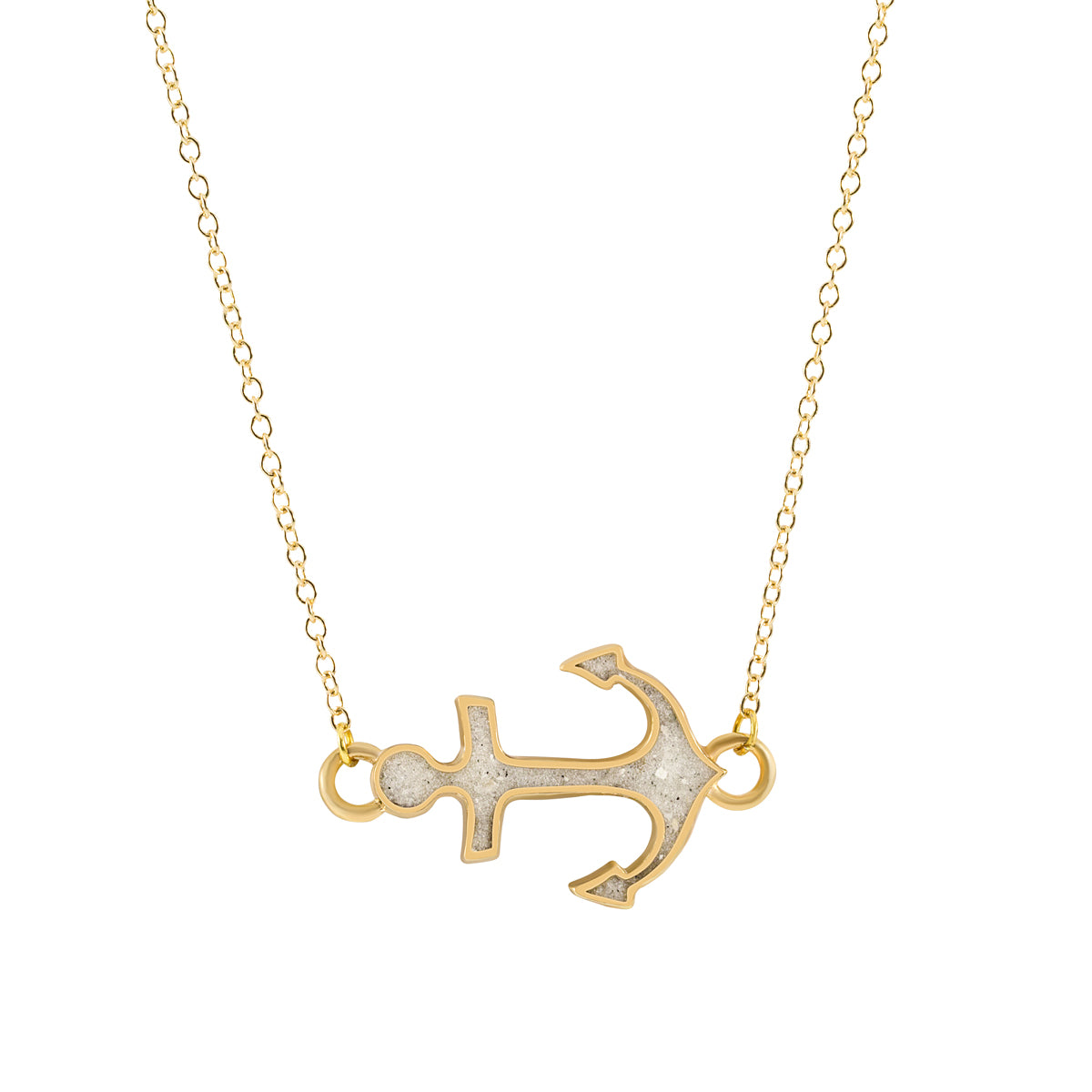 Horizontal Anchor Necklace - Gold