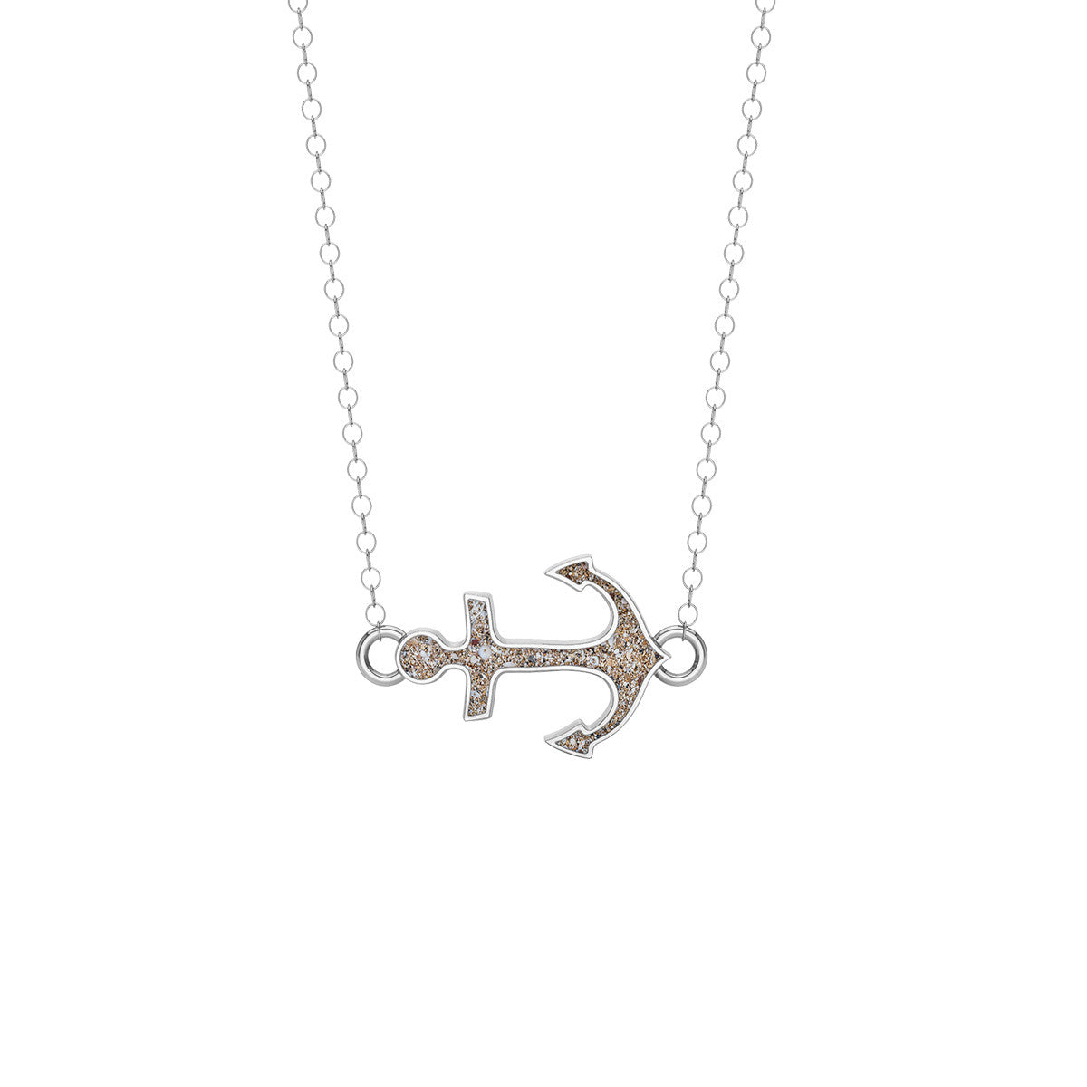 Horizontal Anchor Necklace - Silver