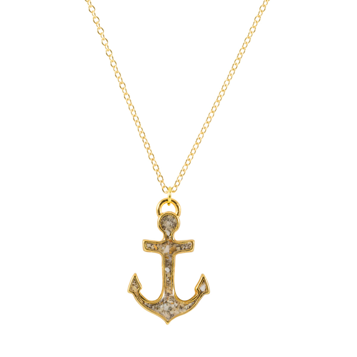 Nautical Anchor Necklace - Gold
