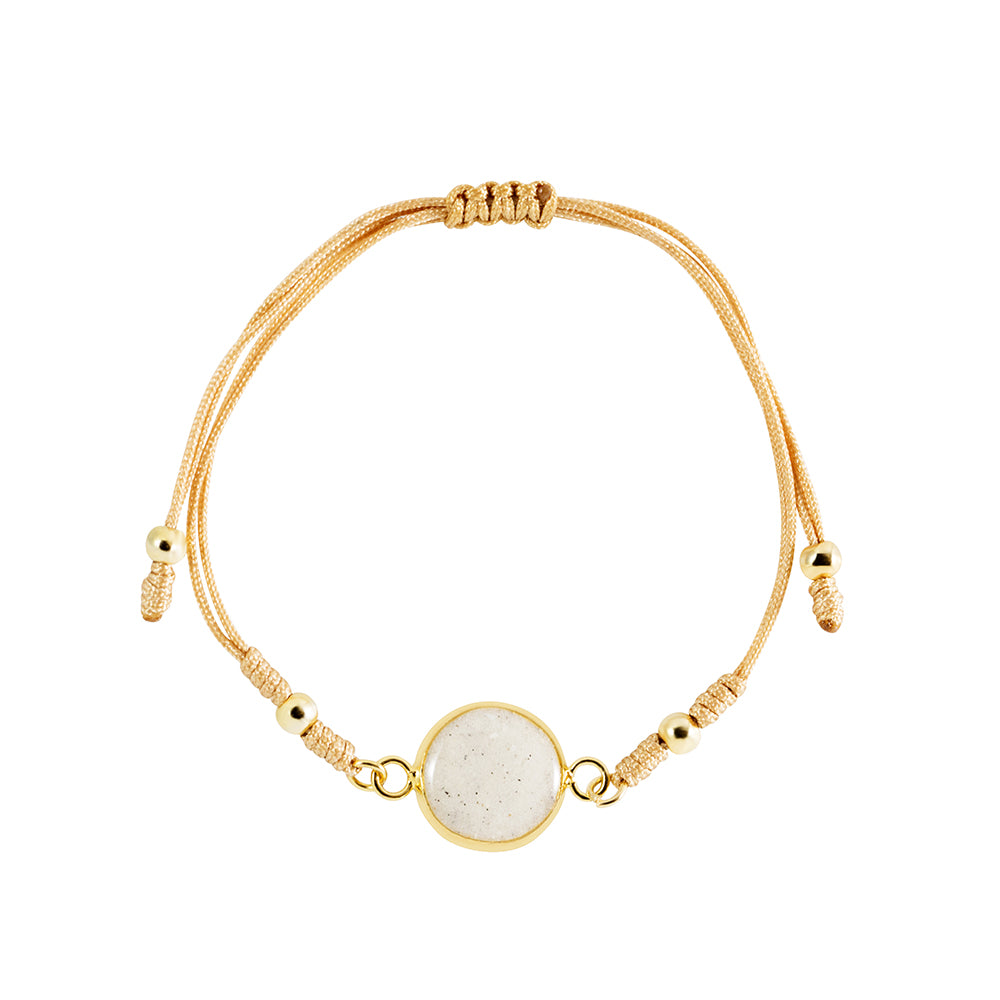 Cord Bracelet - Round - Champagne and Gold