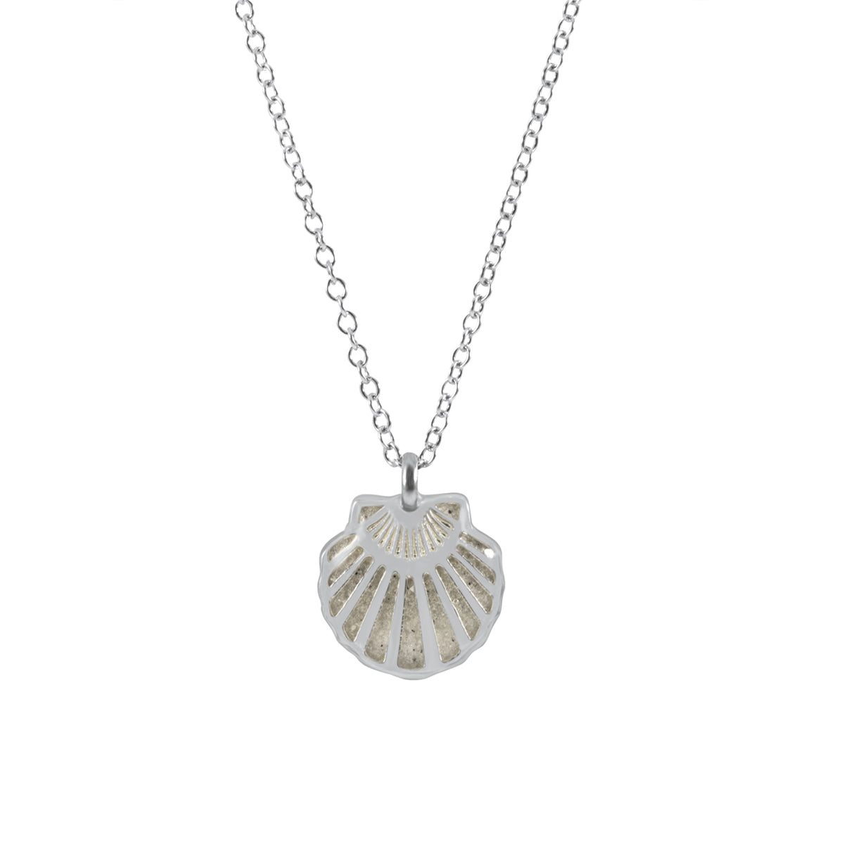 Scallop Shell Necklace - Silver